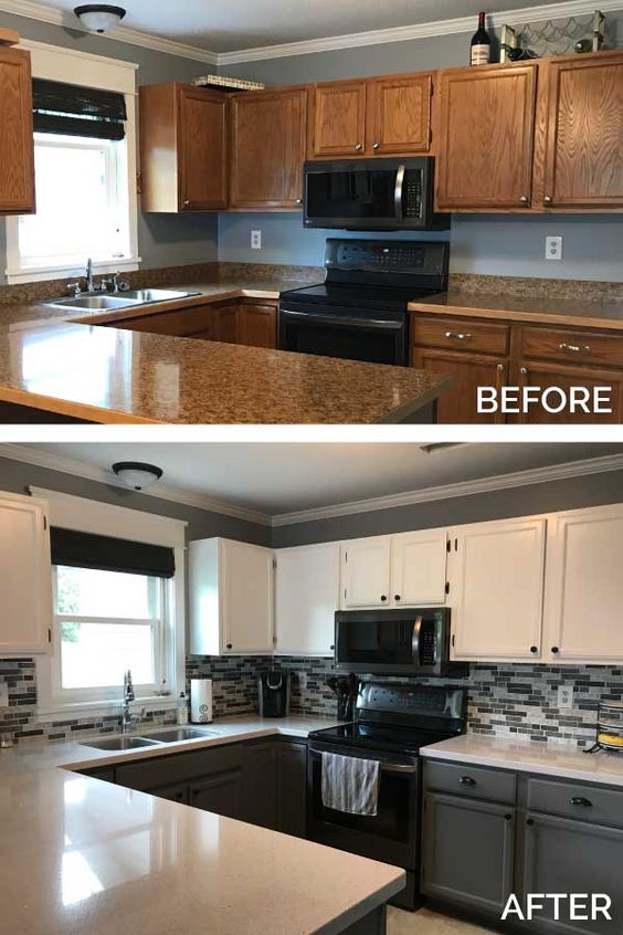 Kitchen Respray Before And After - Painters Planet